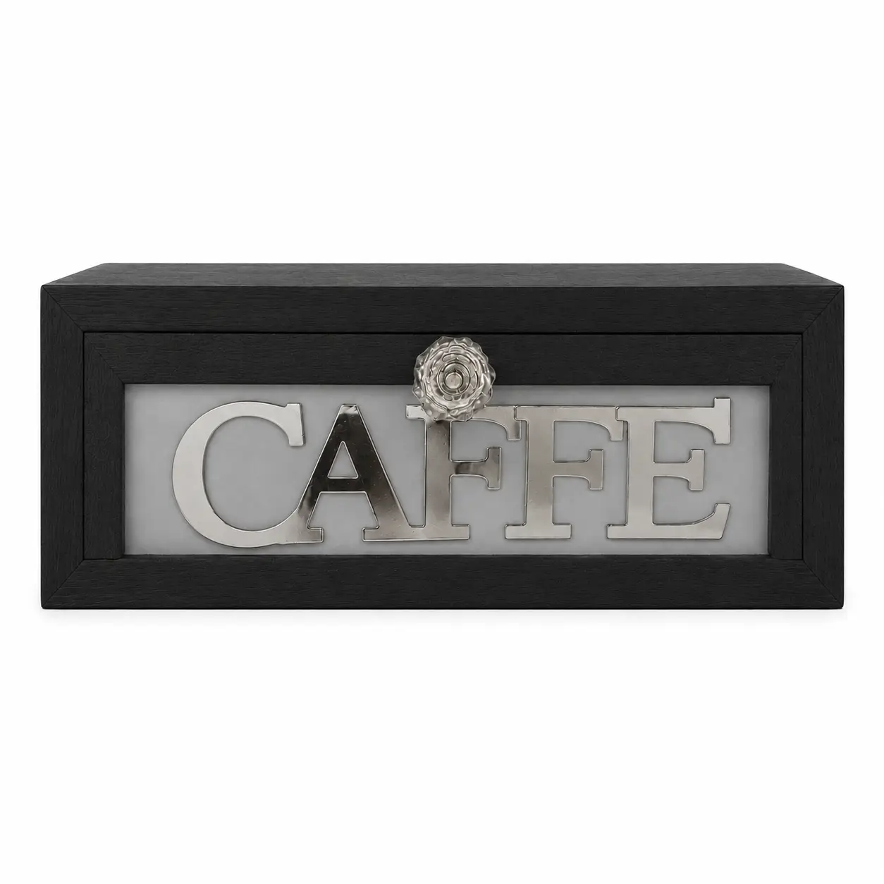 Cassetto Porta Cialde Grigio Scritta Argento