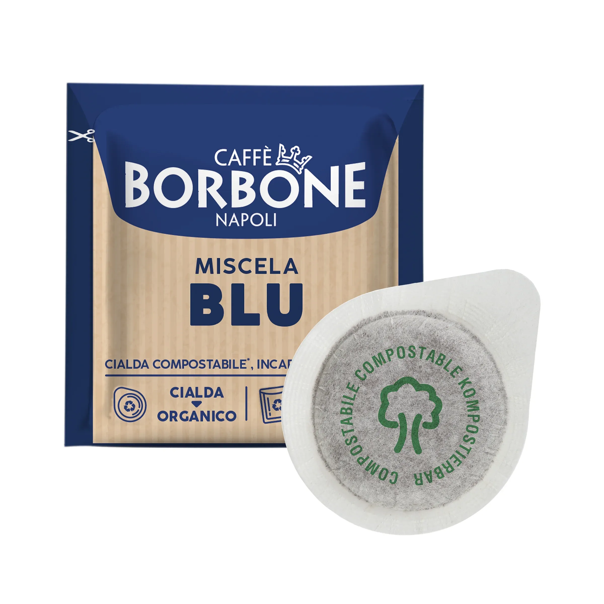 150 Cialde ESE 44mm Borbone Blu