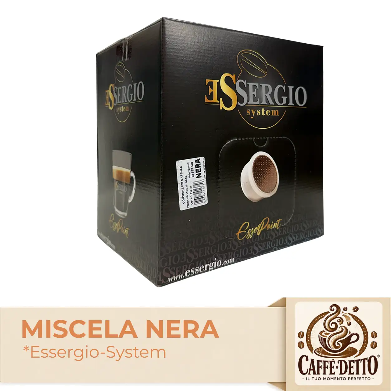 100 Capsule ESsergio System EssePoint Nera