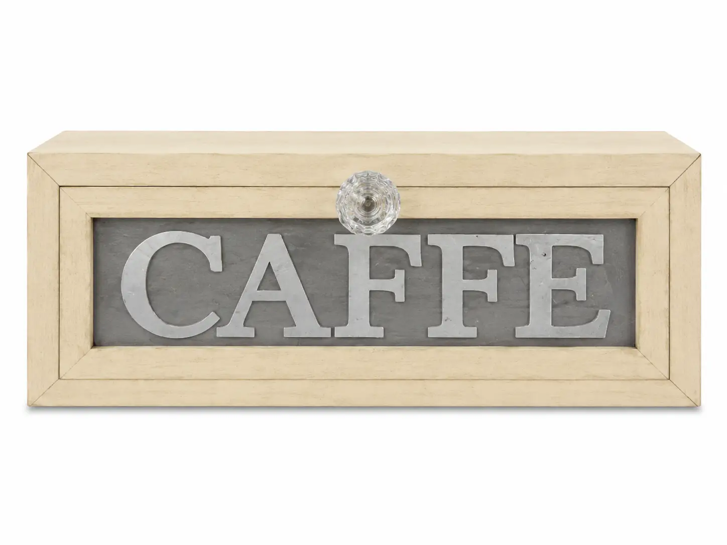 Cassetto Porta Cialde Panna Scritta Argento