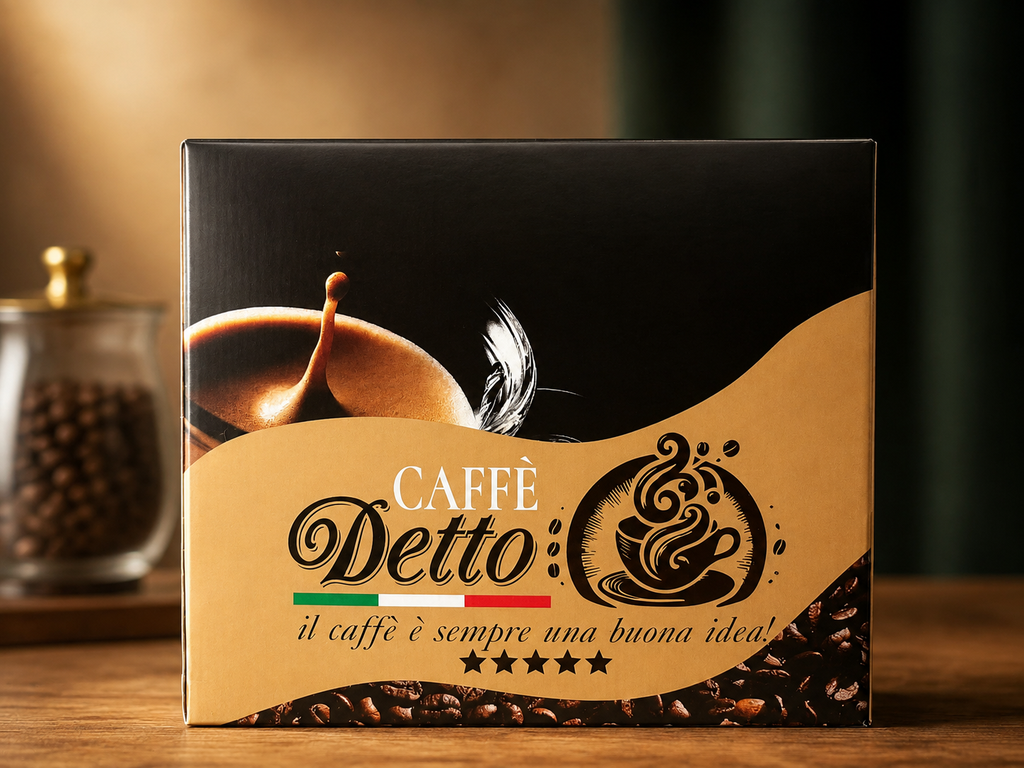 100 Cialde ESE 44mm Caffè Detto. Immagine campione famiglia prodotto